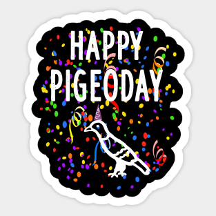 Happy pigeon day pigeon animal breeder motif forage Sticker